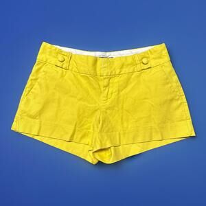 Banana Republic Shorts Women’s Size 0 Yellow Button Accents Pockets 28x2.5